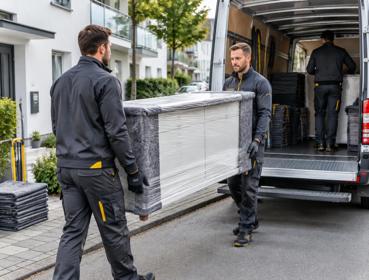 Geschützter Abtransport von Möbeln durch das FlexWays Team