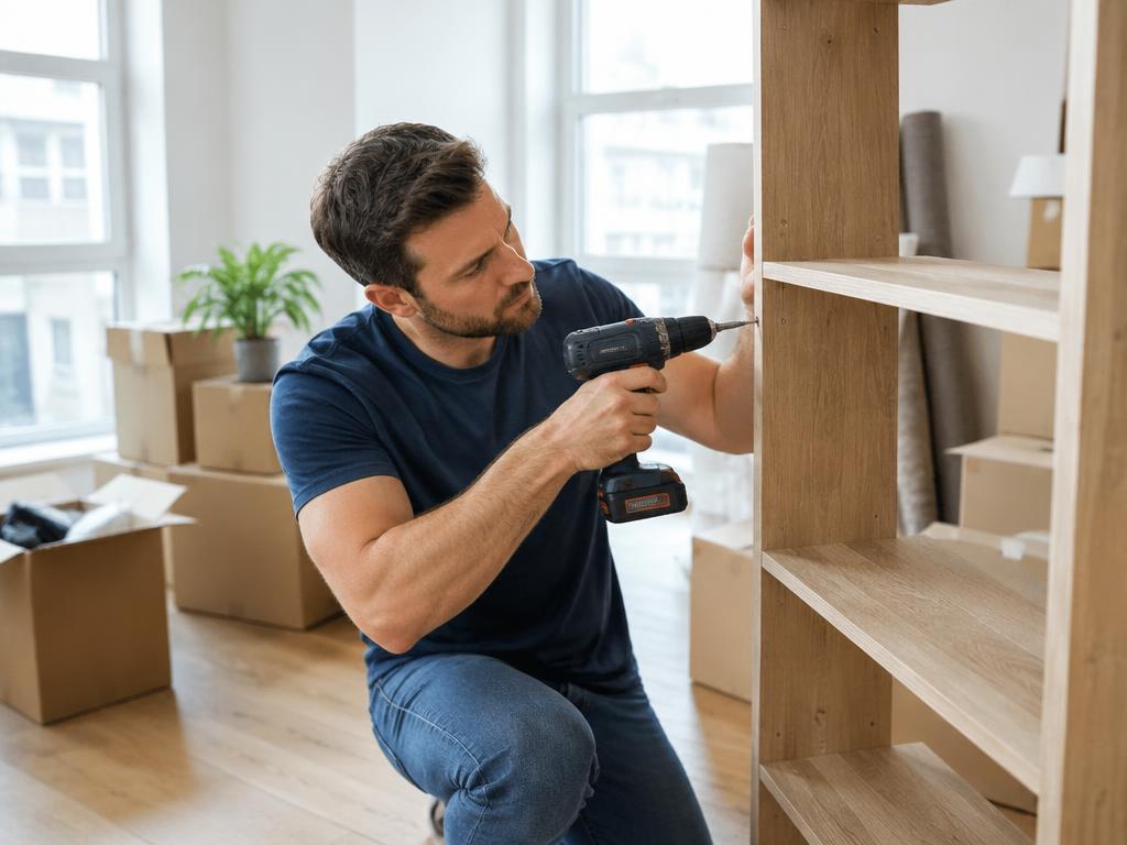 Möbelmontage in der neuen Wohnung nach dem Umzug